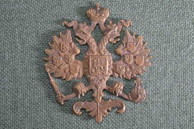Металлическая накладка, герб Российской Империи.
