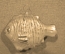 Стеклянная елочная игрушка "Рыба". СССР, 1950-е годы, дефект