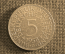 5 марок 1958 года, серебро. Буква G (Карлсруэ). ФРГ (Германия)