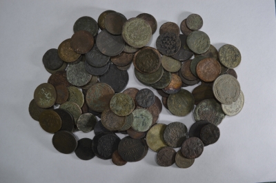 Медные монеты Российской Империи, набор из 100 штук. 