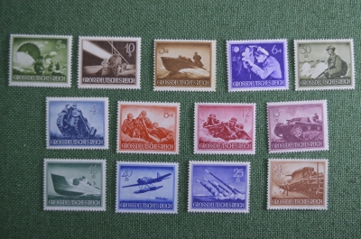Маки почтовые, набор "Вооруженые силы Вермахта, серия 13 марок". Рейх, Германия.