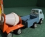 Игрушка - Автомобиль "Бетономешалка", с прицепом. Пластик, металл. Строительная техника.