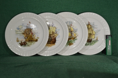 "Старинные корабли", серия тарелок, 1970 год. ("Pontesa", Испания)