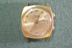 Часы наручные механические с будильником "Callima Datofonic". Швейцария. 1950-е годы.