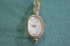 Часы женские, наручные механические "Луч", с браслетом. На ходу. Сделано в Беларуси.