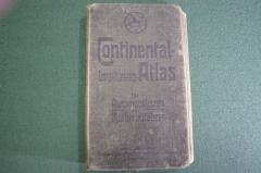 Атлас дорожный старинная для мотоциклистов и авто "Continental Atlas". Германская Империя. 1914 г.