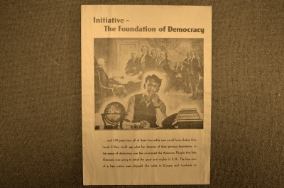 Немецкая пропагандистская листовка для американцев "Инициатива - основа демократии"