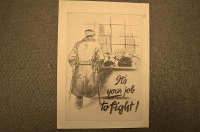 Немецкая пропагандистская листовка для союзников/американских солдат. "Твоя работа - сражаться"