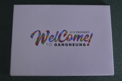 Набор открыток "Олимпиада в Корее 2018 Gangneung Пхёнчхан Каннын". 8 штук. 2018 год.