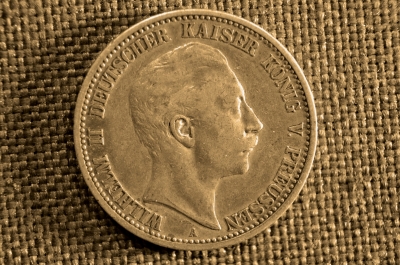 2 марки 1902 года, A. Германская империя, Пруссия, серебро. Вильгельм II.