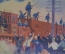Плакат "Пульмановская стачка в Чикаго, США". 1979 год. Москва, "Просвещение". СССР.