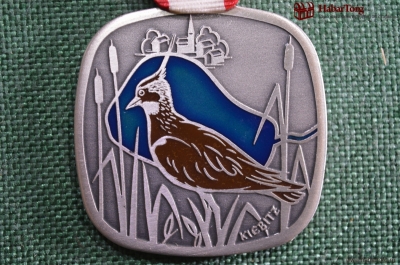 Стрелковая медаль, посвященная соревнованиям в Пфеффиконе, Швейцария, 1971 год. Болотная птица.