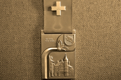 Стрелковая медаль, посвященная соревнованиям в Биле, Швейцария, 1989г #1
