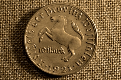 10 марок, Германия (провинция Вестфалия), 1921 г. #3