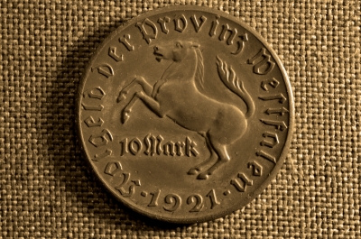 10 марок, Германия (провинция Вестфалия), 1921 г. 