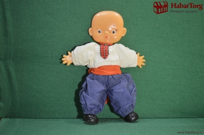 Кукла, игрушка "Мальчик с веснушками, в украинской национальной одежде". Украина, СССР.