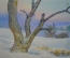 Картина "И отделенные, седой зимы угрозы", акварель. Автор - Шавлов А.Ф., 1992г.