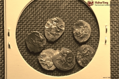 Деньга Ивана Грозного, периода княжения 1533-1547 (6 шт) Серебро