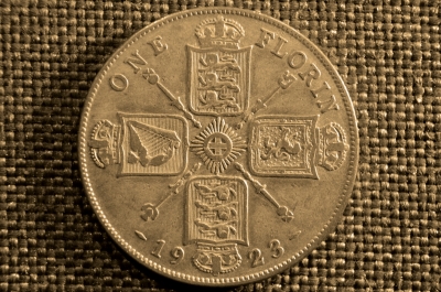 2 шиллинга (флорин), Георг V, Великобритания, 1923 год, серебро