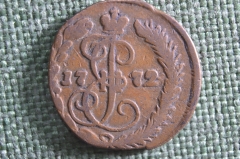 Монета Денга 1772 года, ЕМ. Медь. Екатерина II, Российская Империя.
