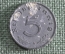 Монета 5 пфеннигов, пфеннингов 1942 года. Цинк, Буква A. Рейх, Германия. Deutsches Reich. 