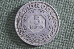 Монета 5 франков 1370 / 1951 года, Марокко. Francs, Maroc.