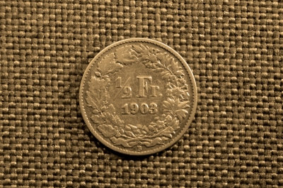½ франка, серебро, Швейцария, 1903 год