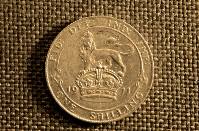 1 шиллинг, Король Георг V, Серебро,  Великобритания, 1911 года