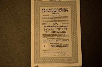 Акция на 500 рейхсмарок 1938 года, Германия (Третий рейх)