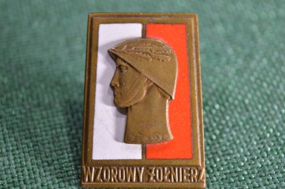 Знак Образцовый (отличный) солдат, бронза. Польша