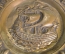 Медная чеканка в форме тарелки "Корабль на волнах" Англия. 1960-1970 гг.