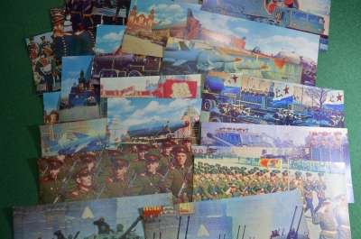 Набор открыток "Военный парад на Красной площади в Москве", СССР, 1968 год