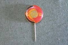 Знак значок "Дружба СССР - Германия ГДР". Тяжелый металл.