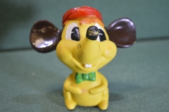 Игрушка резиновая "Мышь Микки Маус". Резина. Югославия. 1970е.