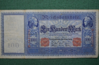 Рейхсбанкнота 100 марок, 1910 год. Германия
