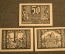 Нотгельды (лот, 3 шт.). 1921,  г.Шалкау (Тюрингия),  50 Pfennig