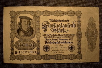 Банкнота 50000 марок 1922 года - Веймарская Республика