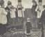 Гравюра "Burial in the Walloon Country", сюжет картины художника Фелисьена Ропса. Сирота, похороны.