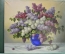 Картина "Сирень в синей вазе". Цветы. Автор Авдеев В. Холст, масло. 2003 год.