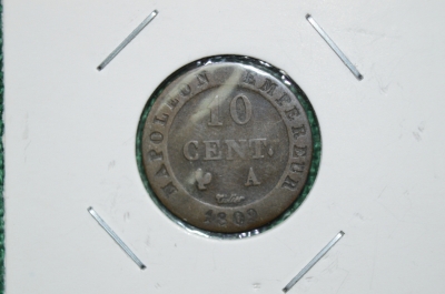 10 сантимов 1809 год, Франция, серебро