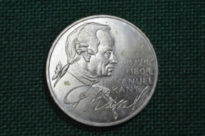 5 марок 1974 Германия, ФРГ, "250 лет Кант", серебро