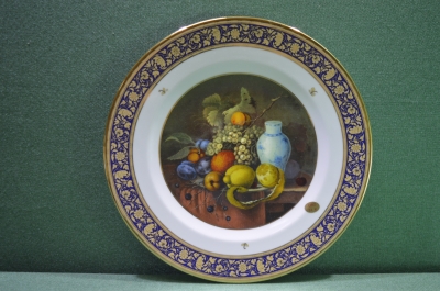 Настенная тарелка с изображением фруктов. Лимож, Limoges Франция.