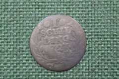 Монета 1 шиллинг 1727 Германия, Гамбург, серебро
