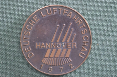 Медаль настольная "Авиаэкспорт", Ганновер 1972, СССР, нечастая