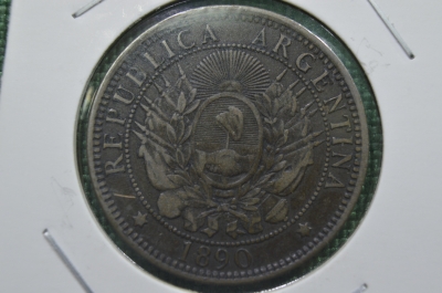 2 сентаво, центаво 1890 год, Аргентина