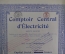 Акция на 1000 франков, общество "Центральный Электросчетчик", Бельгия, 1923
