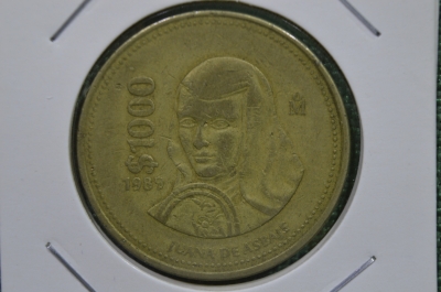 1000 песо 1989 Мексика