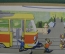 Плакат по правилам дорожного движения "Обходи трамвай спереди", пропаганда, СССР