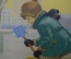 Плакат для детского сада "Таня не боится мороза" (серия про Таню) 1966 год, изд-во "Просвещение"