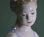 Фарфоровая статуэтка "Девочка с букетом" ("Девочка с цветами"). Гжель, ранний вариант, 1950-е. СССР